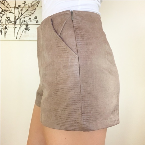 She + Sky Pants - She + Sky Faux Leather Lined Shorts